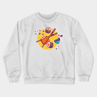 Sushi, Chopstick And Shoyu (2) Crewneck Sweatshirt